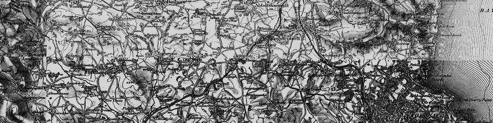 Old map of Bulleigh Barton in 1898