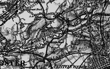 Old map of Daisy Nook in 1896