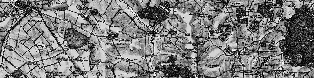 Old map of Dalham in 1898
