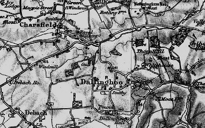 Old map of Dallinghoo in 1898