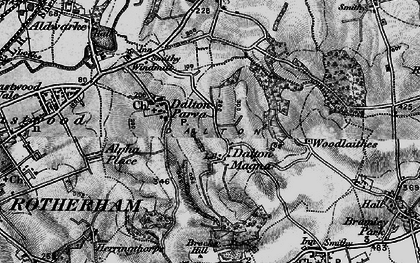 Old map of Dalton Magna in 1896