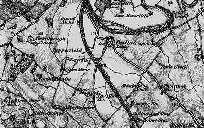 Old map of Burn Sike in 1897