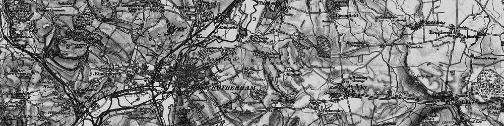 Old map of Dalton Parva in 1896
