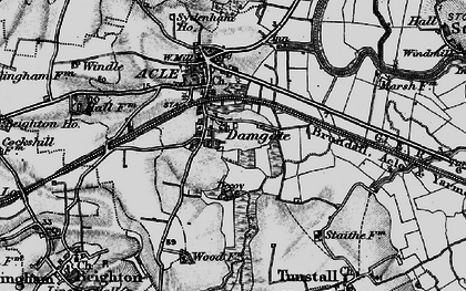 Old map of Damgate in 1898