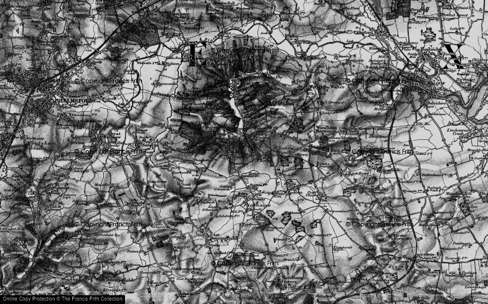 Old Map of Danbury Common, 1896 in 1896