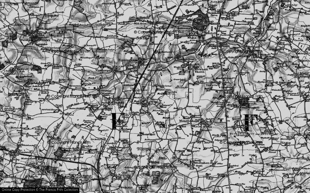 Old Map of Dandy Corner, 1898 in 1898