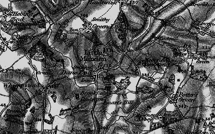Old map of Dane End in 1896
