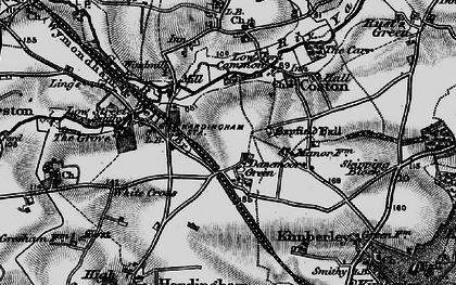 Old map of Danemoor Green in 1898
