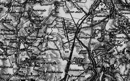 Old map of Danes Moss in 1896