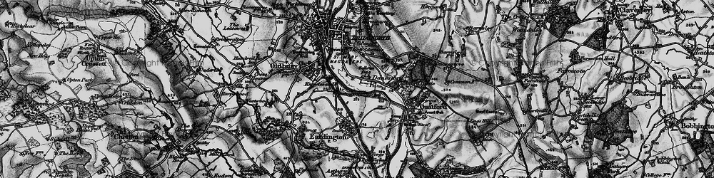 Old map of Danesford in 1899
