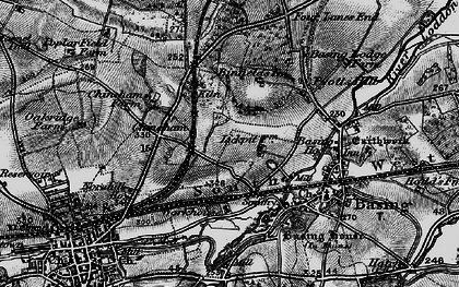 Old map of Daneshill in 1895