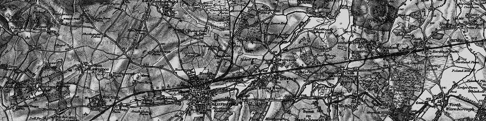 Old map of Daneshill in 1895