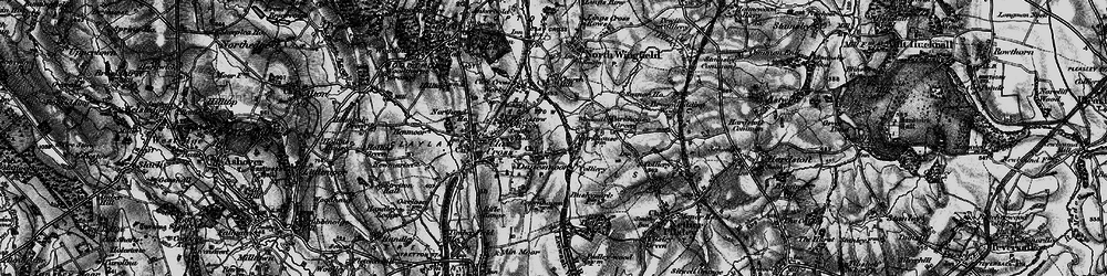 Old map of Danesmoor in 1896