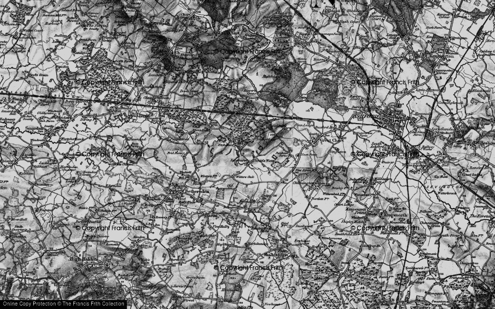 Old Map of Daniel's Water, 1895 in 1895