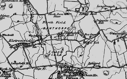 Old map of Danthorpe in 1895