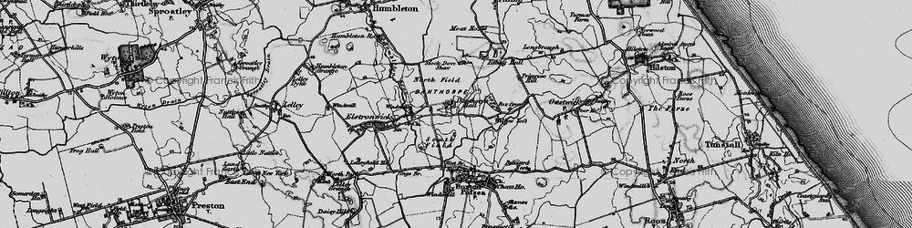 Old map of Danthorpe in 1895