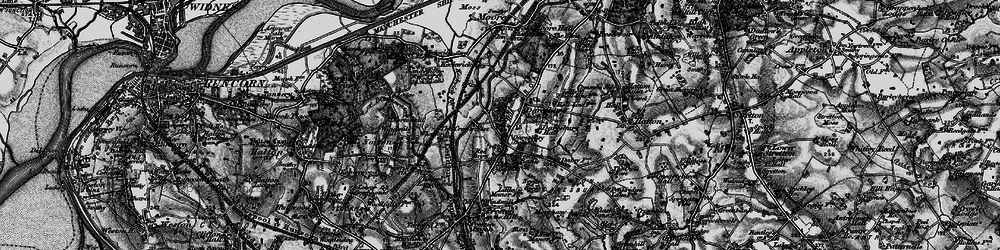 Old map of Daresbury in 1896