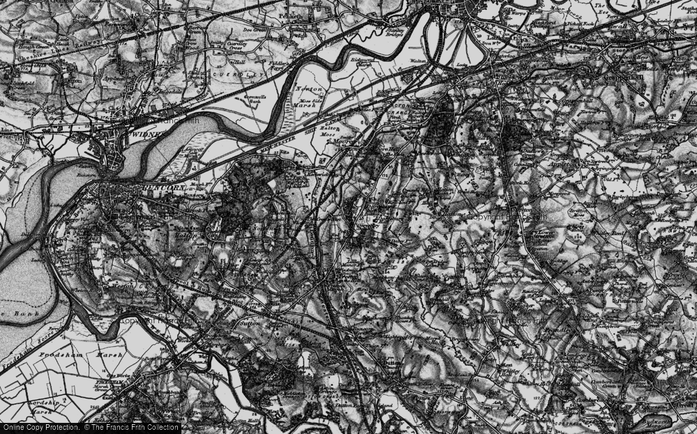 Old Map of Daresbury Delph, 1896 in 1896