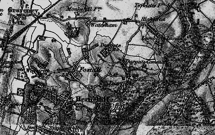 Old map of Dargate in 1895