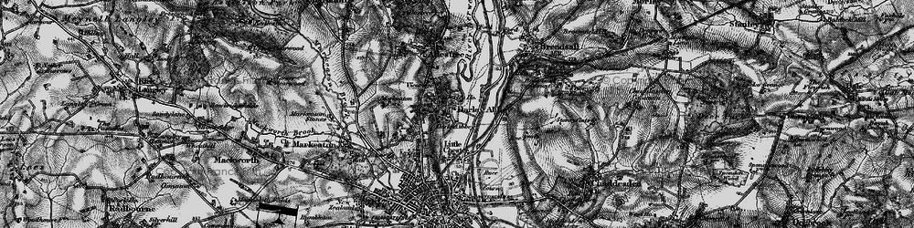 Old map of Darley Abbey in 1895