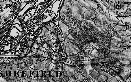 Old map of Darnall in 1896