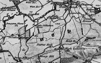 Old map of Darras Hall in 1897