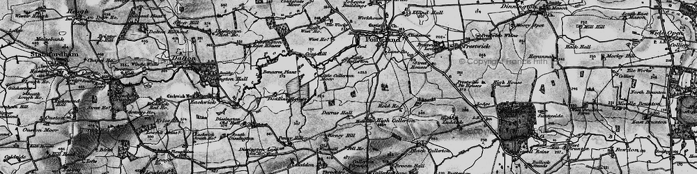 Old map of Darras Hall in 1897