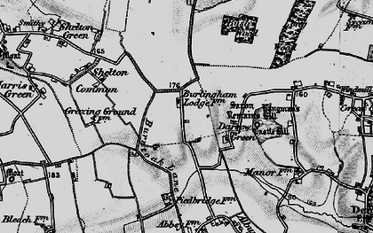 Old map of Darrow Green in 1898