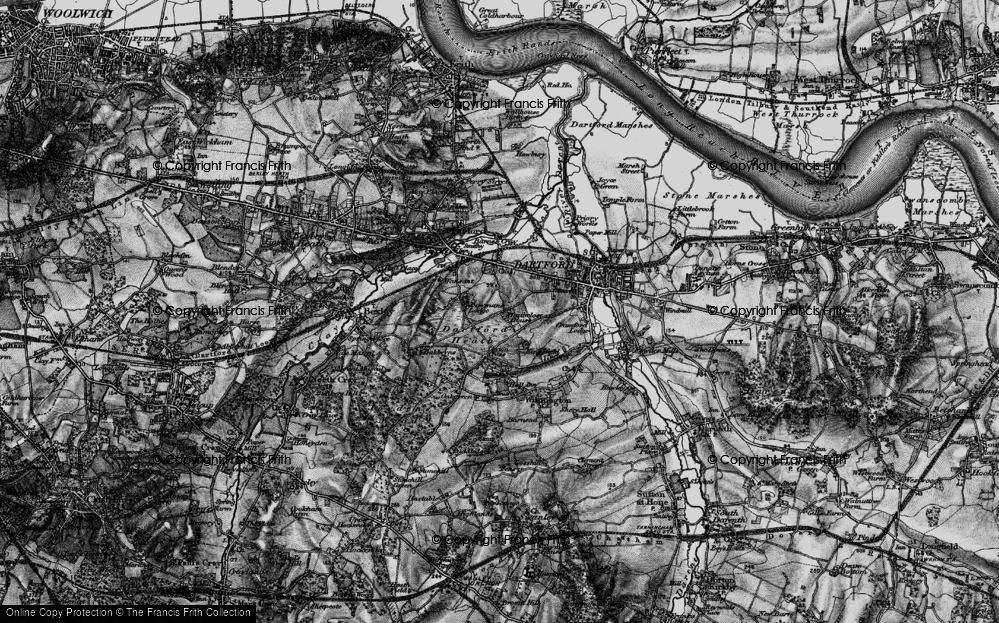 Old Map of Dartford, 1895 in 1895