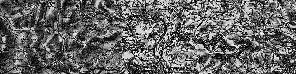 Old map of Dartington in 1898