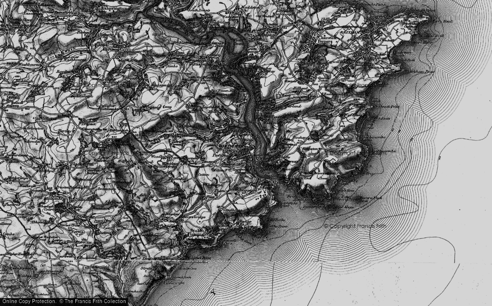 Old Map of Dartmouth, 1897 in 1897