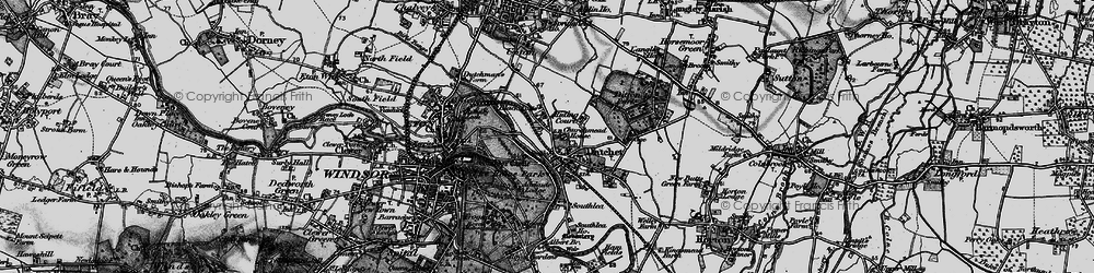 Old map of Datchet in 1896
