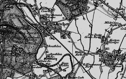 Old map of Datchet Common in 1896