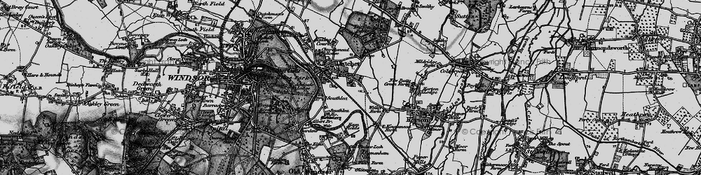 Old map of Datchet Common in 1896