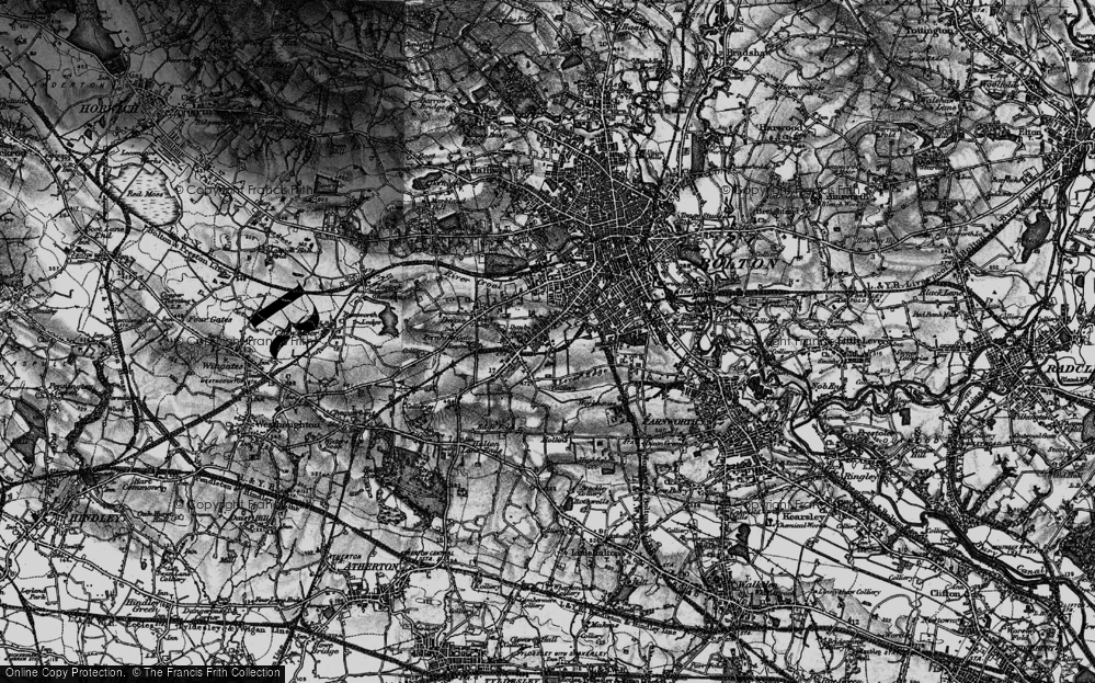 Old Map of Daubhill, 1896 in 1896