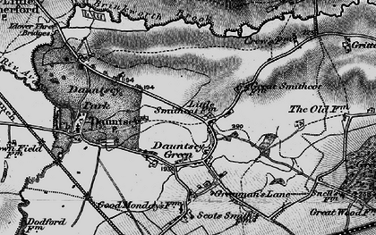 Old map of Dauntsey in 1898
