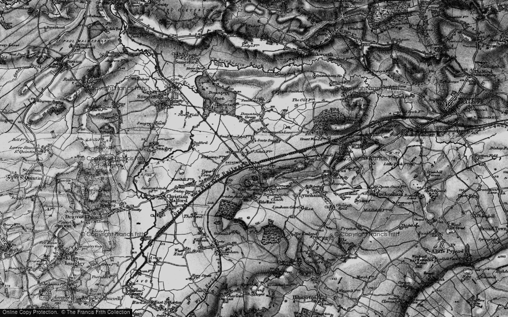 Old Map of Dauntsey Lock, 1898 in 1898