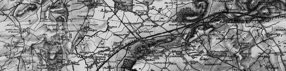 Old map of Dauntsey Lock in 1898