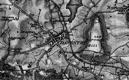 Old map of Daventry in 1898