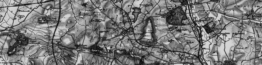 Old map of Daventry in 1898
