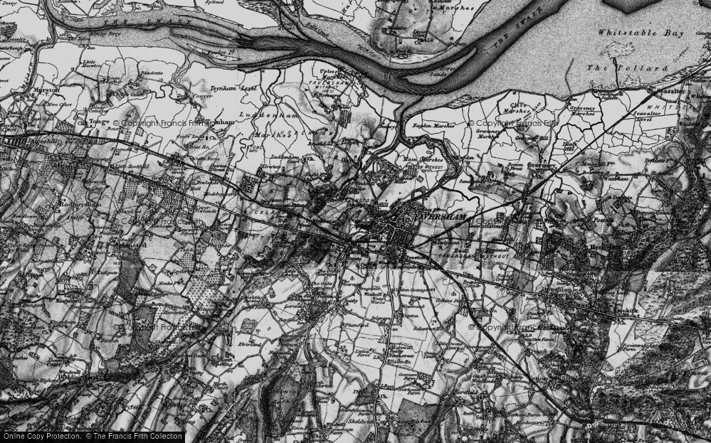 Old Map of Davington, 1895 in 1895