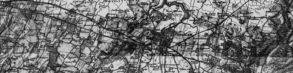 Old map of Davington in 1895
