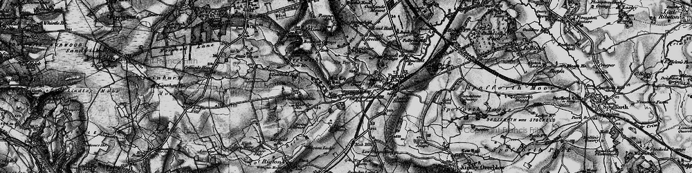 Old map of Daw Cross in 1898