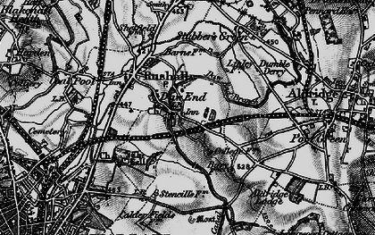 Old map of Daw End in 1899