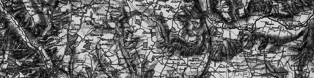 Old map of Daw's Cross in 1895