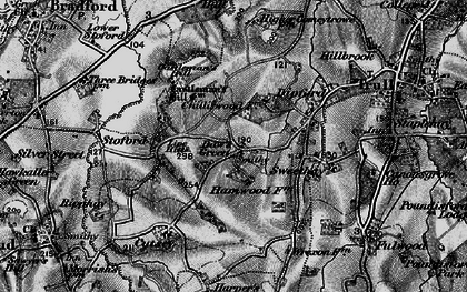 Old map of Daw's Green in 1898
