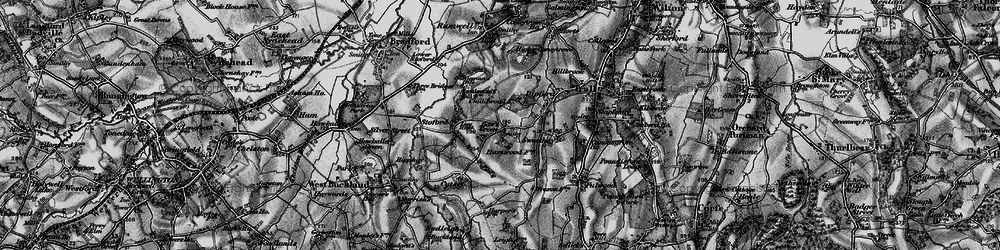 Old map of Daw's Green in 1898