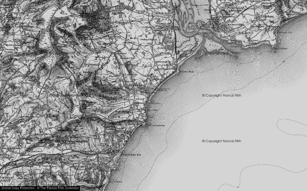 Old Map of Dawlish, 1898 in 1898