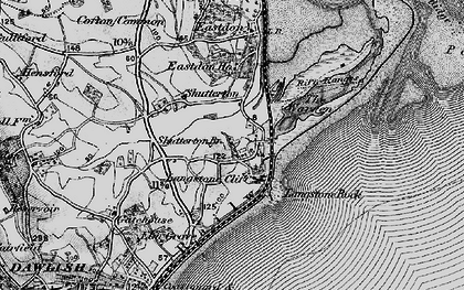Old map of Dawlish Warren in 1898