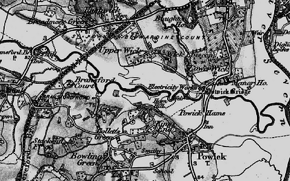 Old map of Bransford Court in 1898